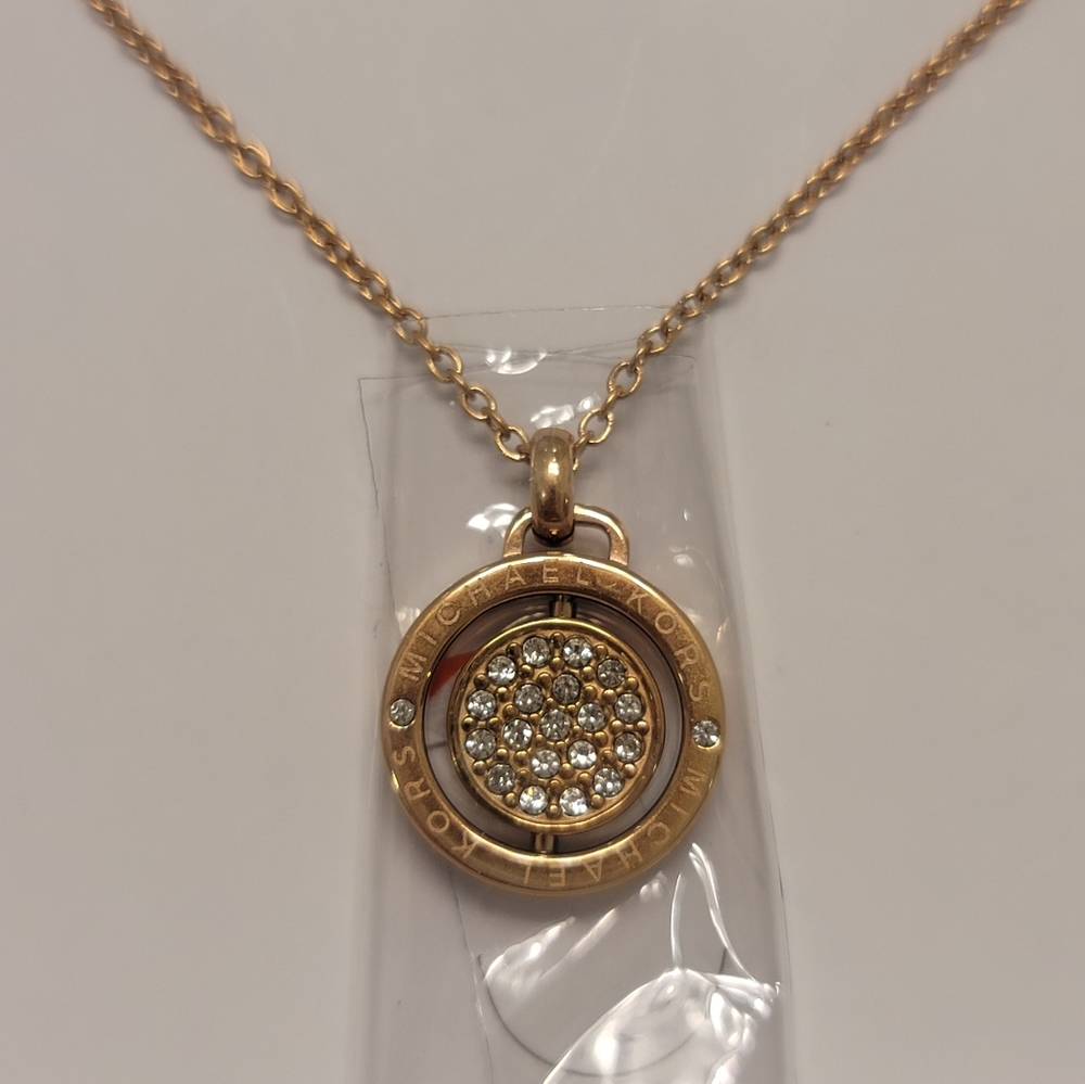 Michael Kors rose gold necklace